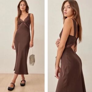 Reformation Provence Silk Midi Dress